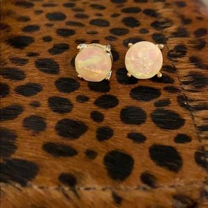 NEW EARRINGS Gold stud. faux gem stone.